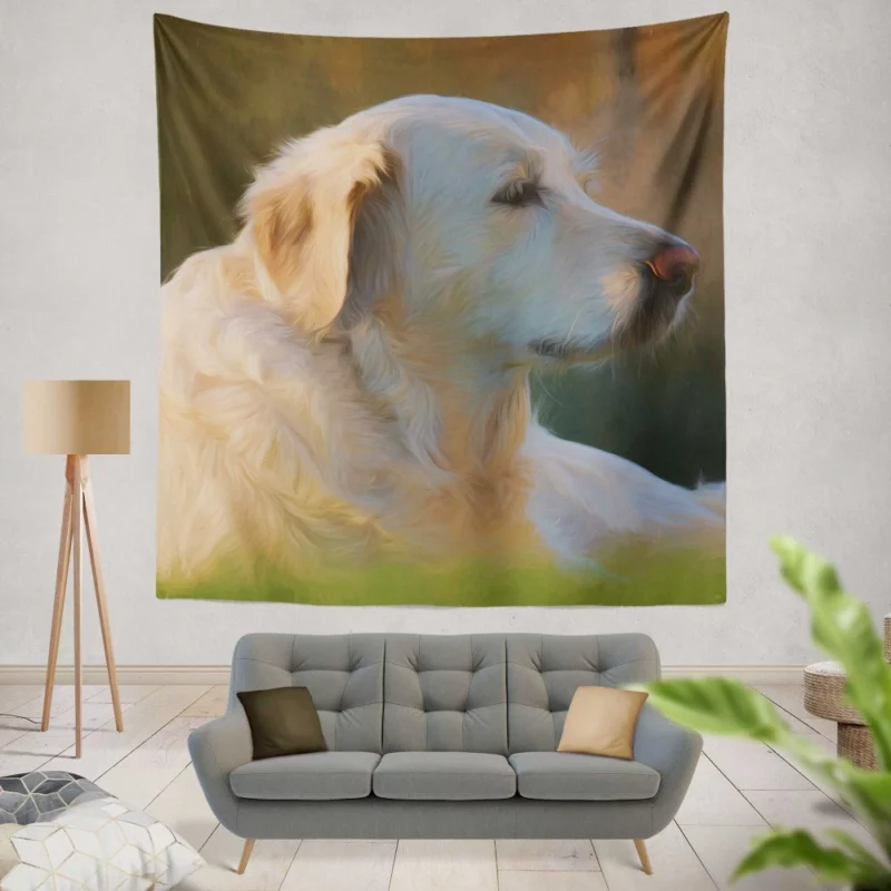 Labrador Retriever in Artistic Oil Paint Canine Beauty Wall Hanging Tapestry