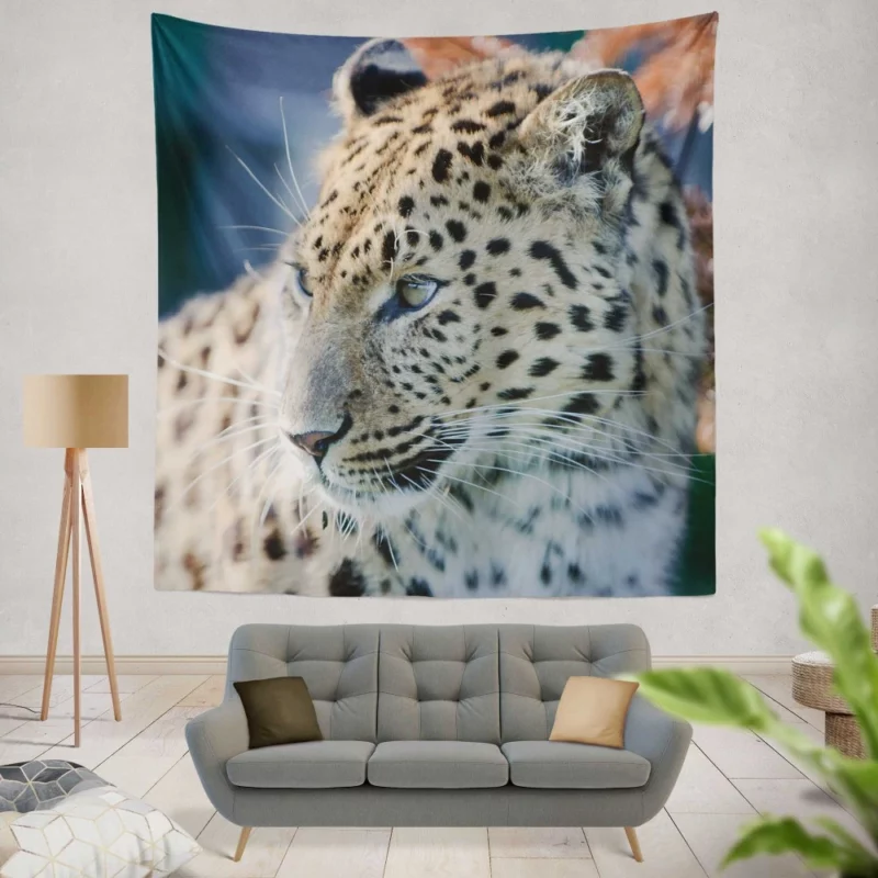 Leopard Captivating Close-Up Wall Hanging Tapestry