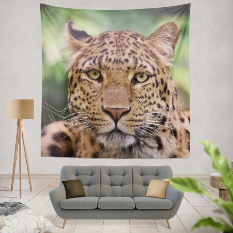 Leopard Enigmatic Beauty Natural Grace Wall Hanging Tapestry