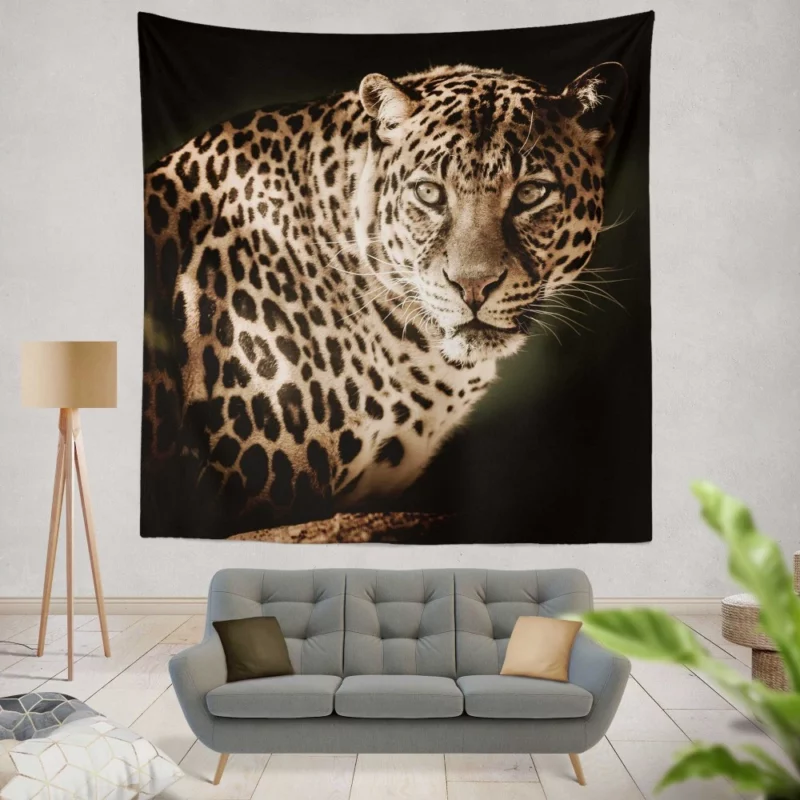 Leopard Enigmatic Presence Wall Hanging Tapestry