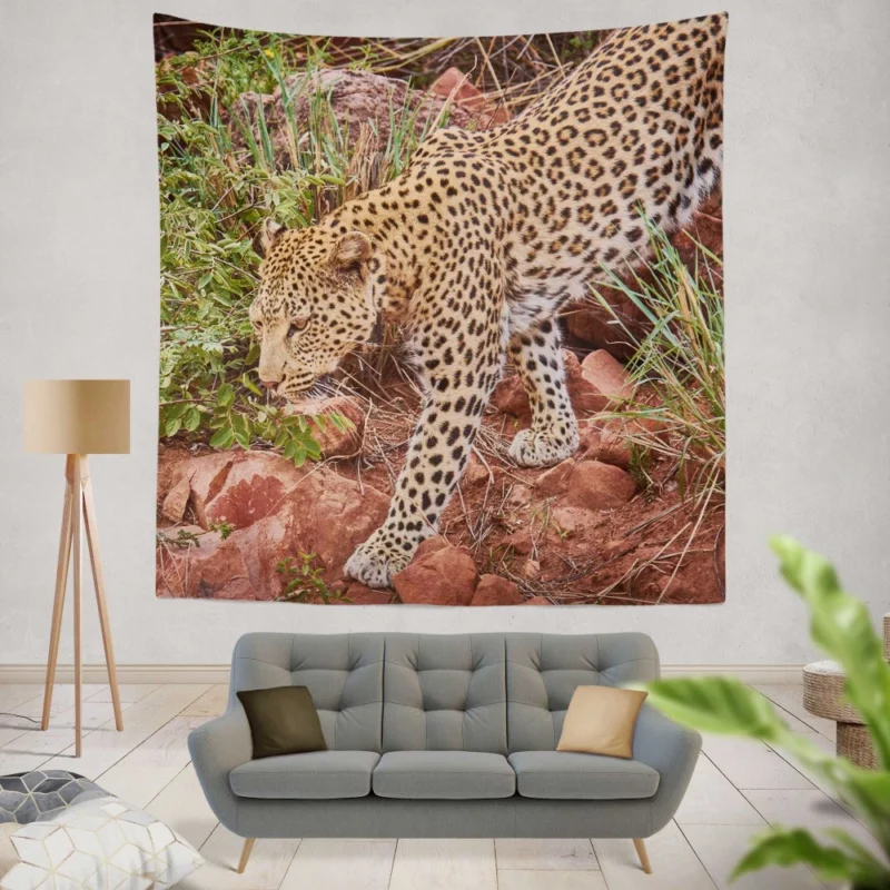 Leopard Ferocious Wall Hanging Tapestry