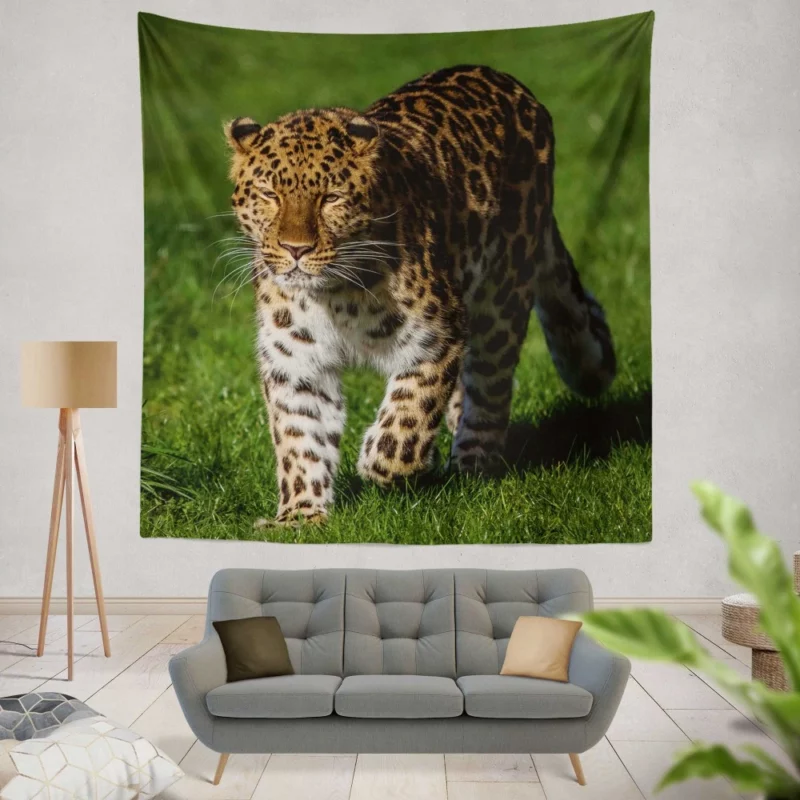 Leopard Fierce Gaze Jungle Majesty Wall Hanging Tapestry