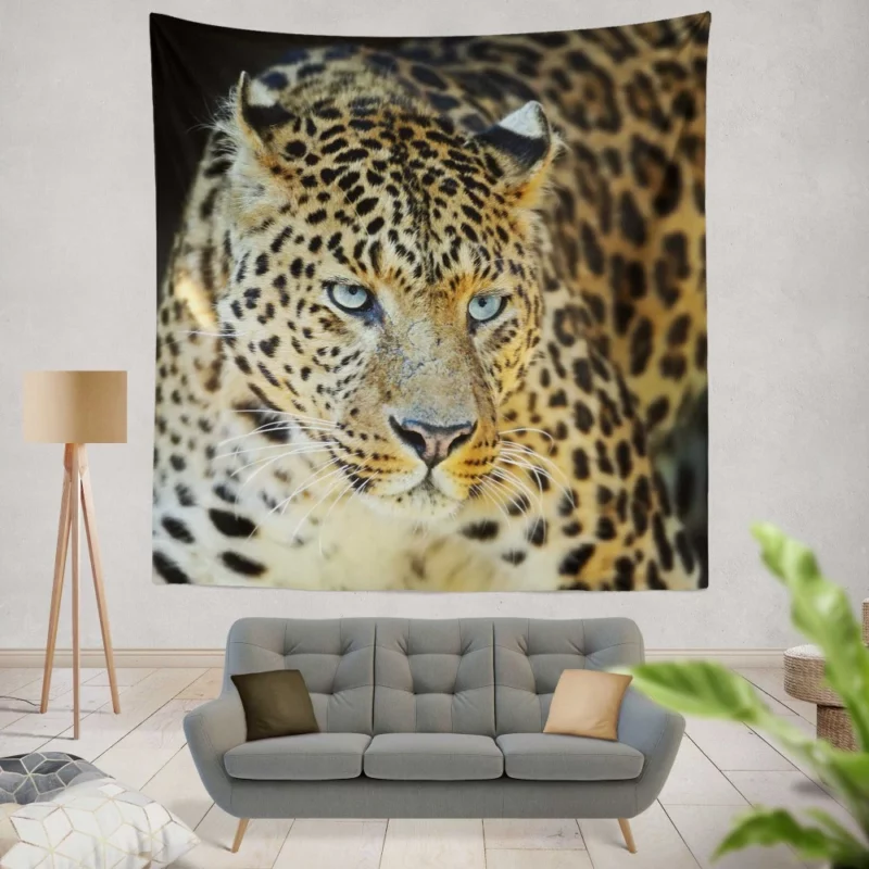 Leopard Mysterious Gaze Enigmatic Beauty Wall Hanging Tapestry