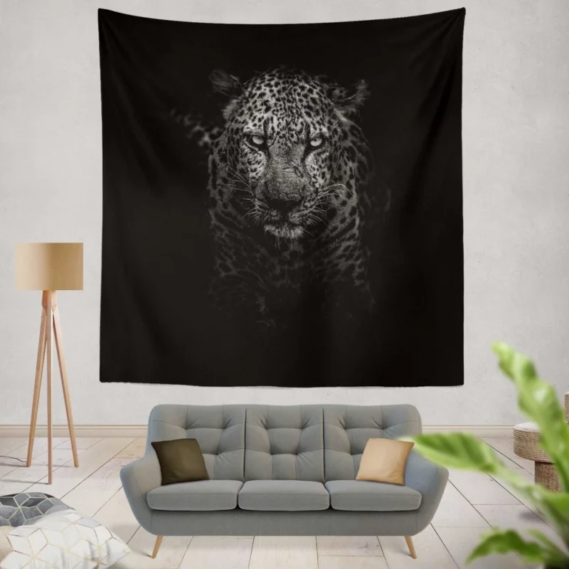 Leopard Realm Night in Kruger National Park Wall Hanging Tapestry