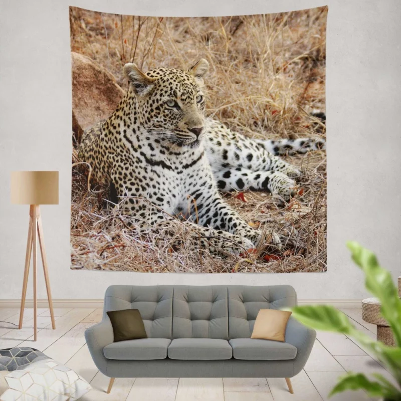 Leopard Relaxation African Haven Wall Hanging Tapestry