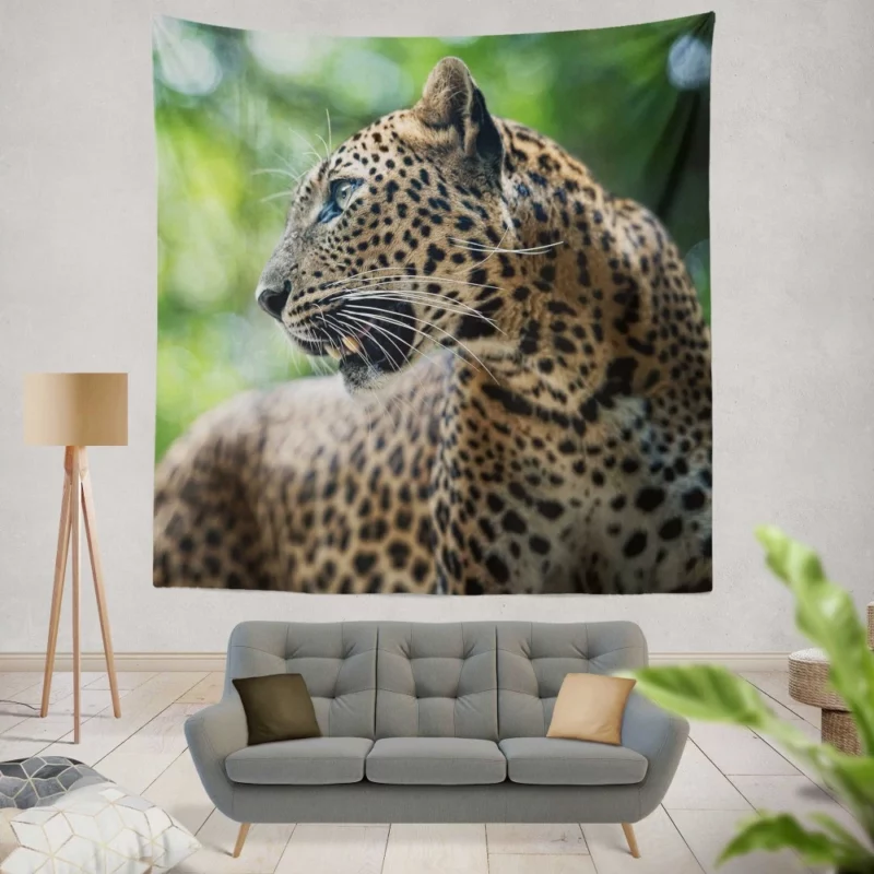 Leopard Stealthy Wilderness Exotic Wall Hanging Tapestry