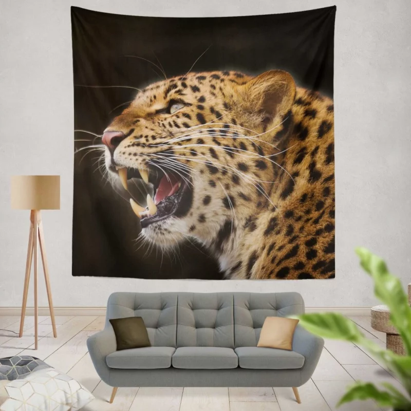 Leopard Stealthy Wilderness Stalk Wall Hanging Tapestry