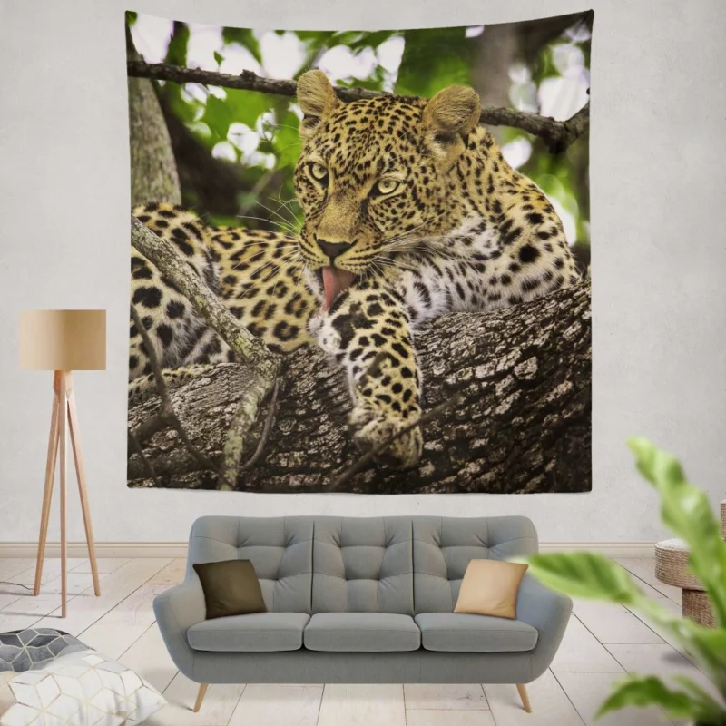 Leopard Untamed Wall Hanging Tapestry