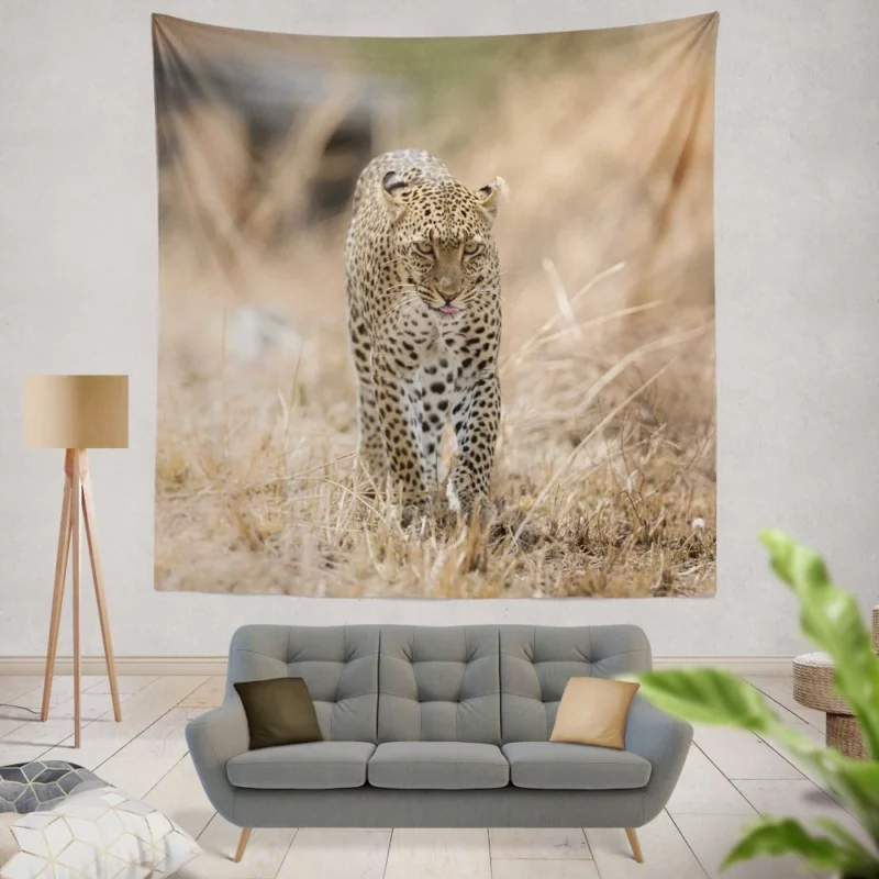 Leopard Wild Elegance Feline Grace Wall Hanging Tapestry