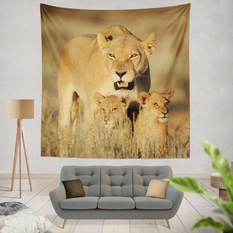 Lion Cub Depth of Field Wonder Wall Hanging Tapestry