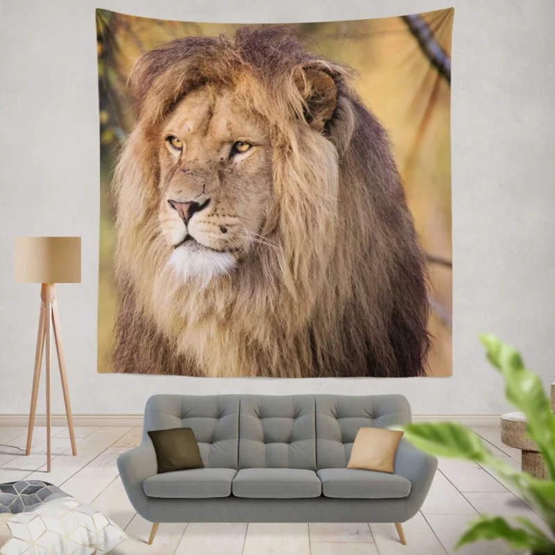 Lion Evasive Wall Hanging Tapestry