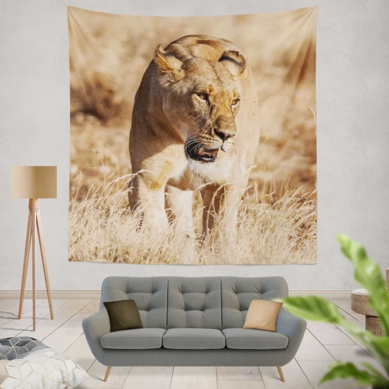 Lion Intense Stare Regal Domination Wall Hanging Tapestry