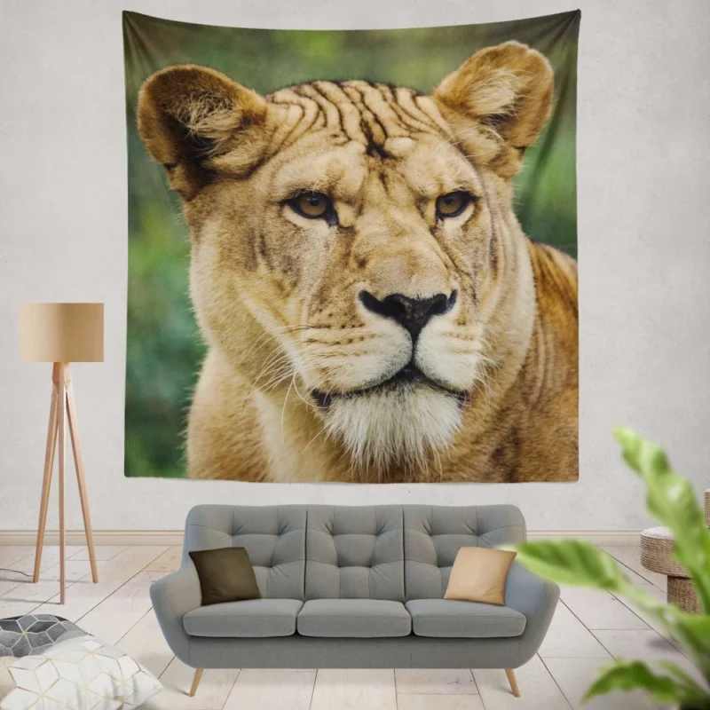 Lion Majestic Presence Fierce Aura Wall Hanging Tapestry