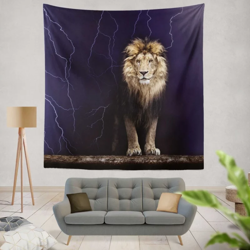 Lion Majestic Roar Wall Hanging Tapestry