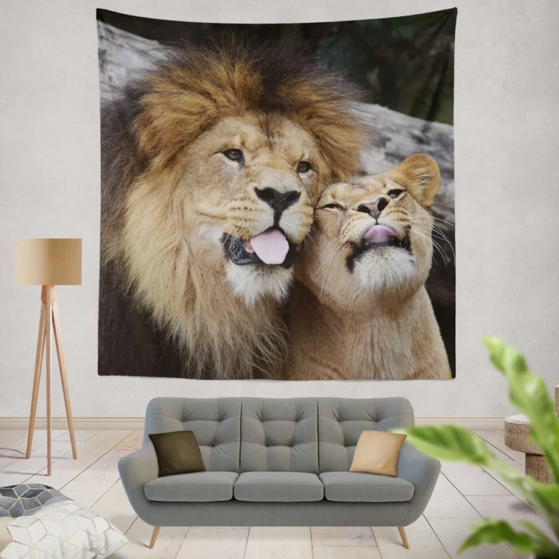 Lion Majestic Stance King of Wilderness Wall Hanging Tapestry