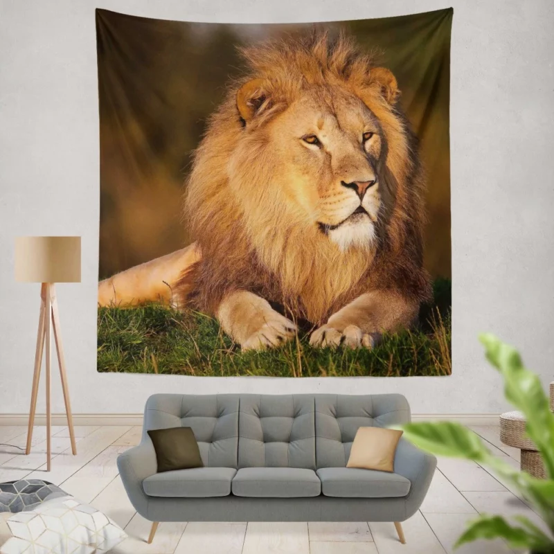 Lion Majesty Regal Essence Wall Hanging Tapestry