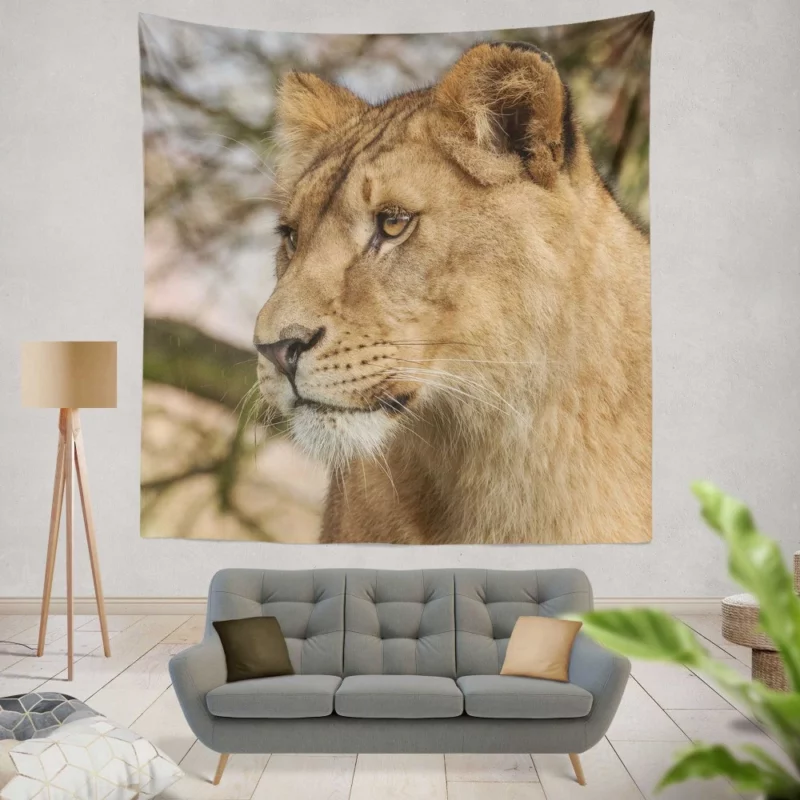 Lion Primitive Wall Hanging Tapestry