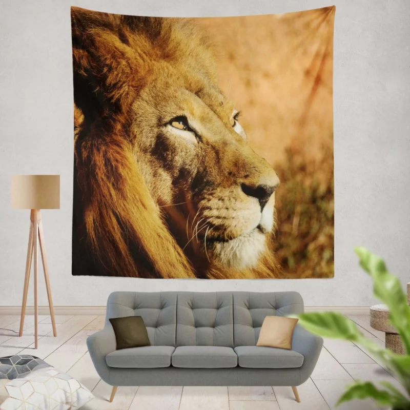 Lion Regal Presence Majesty Unleashed Wall Hanging Tapestry