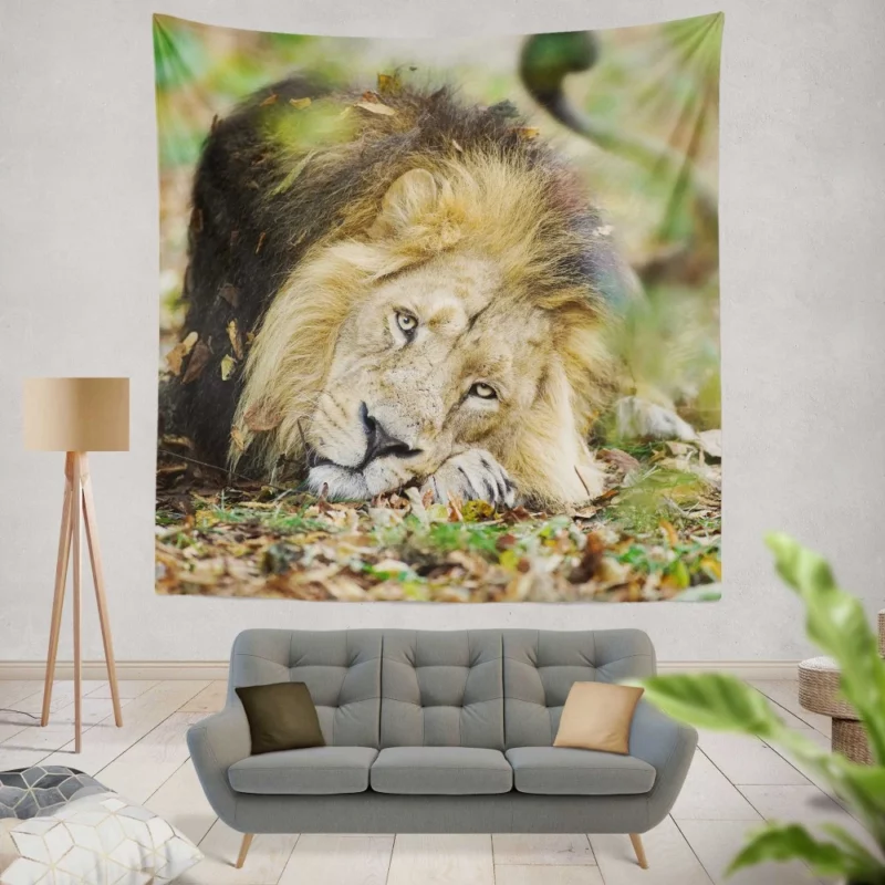 Lion Regal Presence Wall Hanging Tapestry