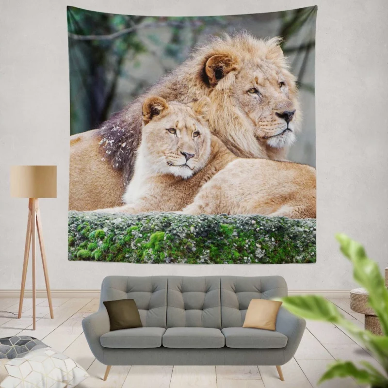 Lion Regal Stance Kingly Essence Wall Hanging Tapestry