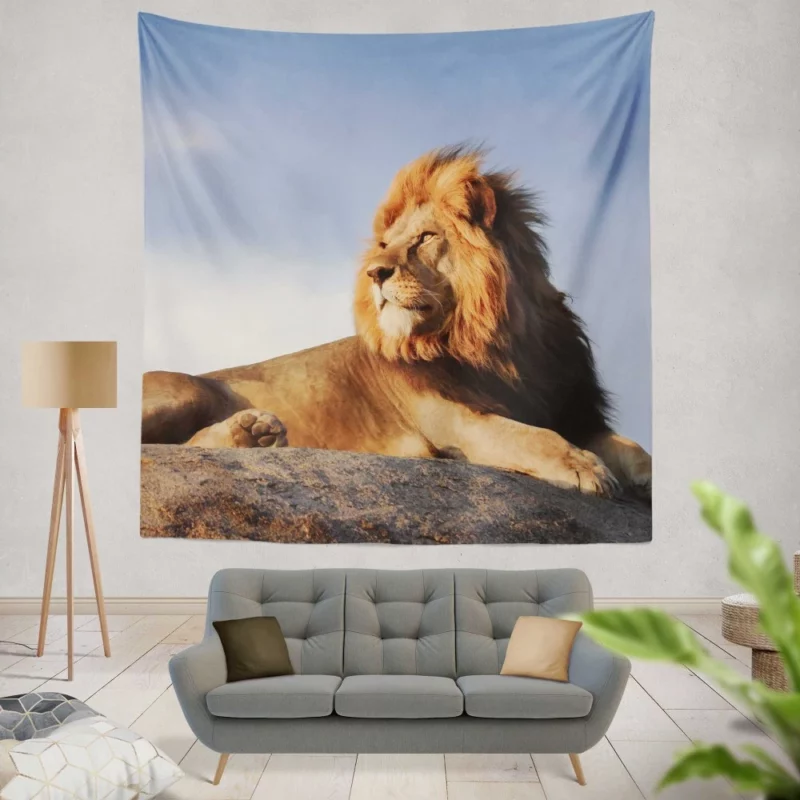 Lion Vibrant Wall Hanging Tapestry