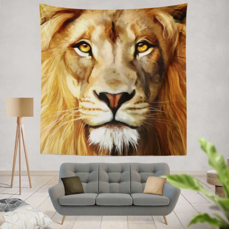 Lion Wild Animal Wilderness Wall Hanging Tapestry