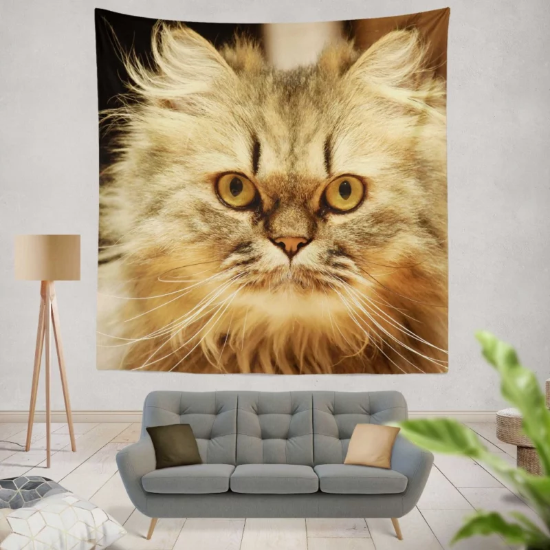 Long-Haired Cat Elegance & Grace Wall Hanging Tapestry