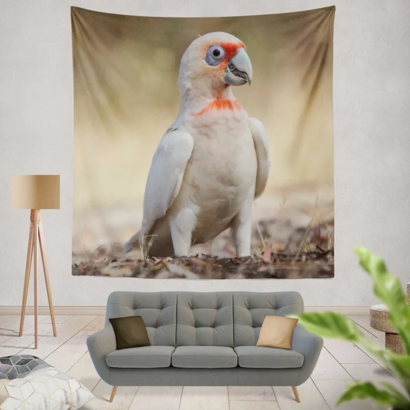 Long-billed Corella Playful Presence Cockatoo Delight Wall Hanging Tapestry