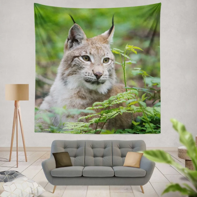 Lynx Blur in Wilderness Enigmatic Elegance Wall Hanging Tapestry