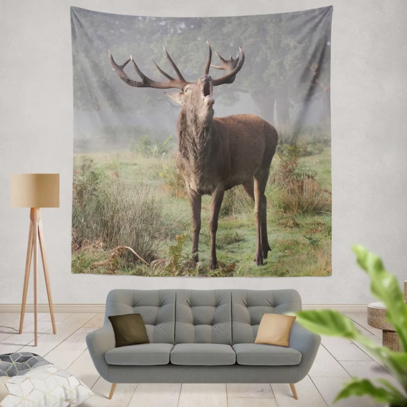 Majestic Buck Stance Wilderness Beauty Wall Hanging Tapestry