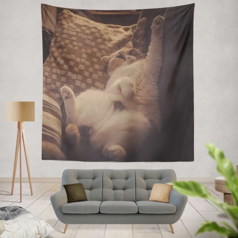 Majestic Cat Stance Wall Hanging Tapestry