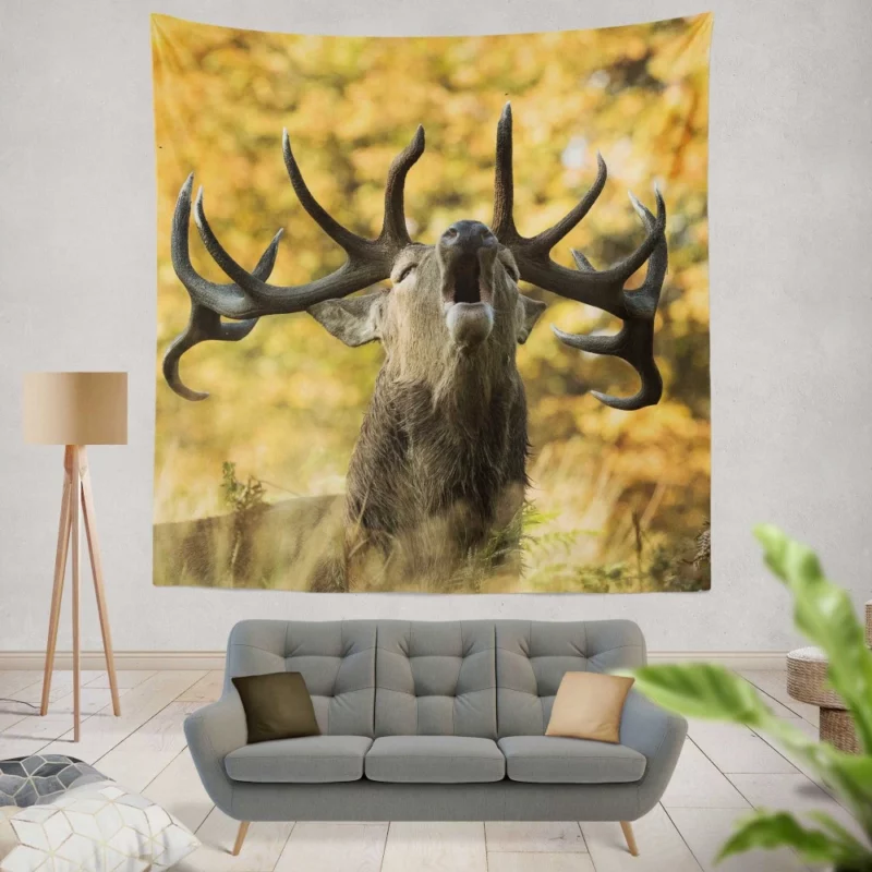 Majestic Elk Presence Wilderness Grace Wall Hanging Tapestry