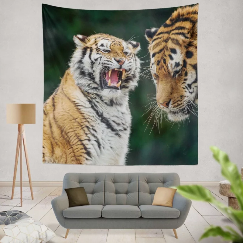 Majestic Tiger Stance Wall Hanging Tapestry