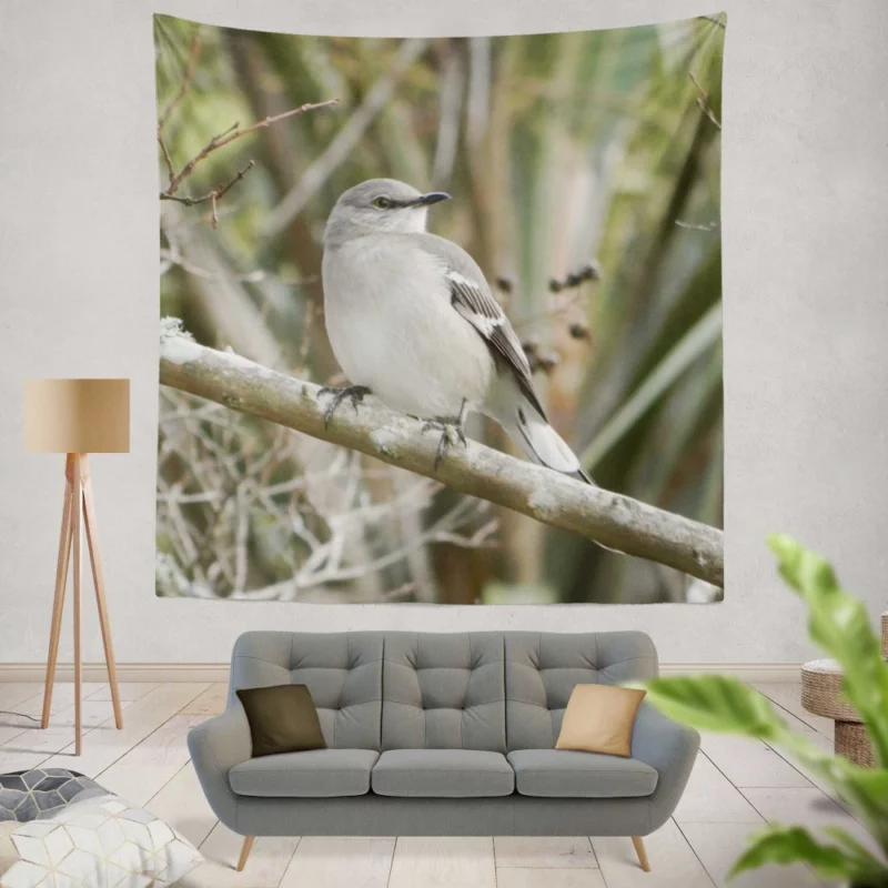 Mockingbird Melodic Repertoire Songful Companion Wall Hanging Tapestry