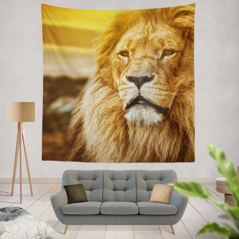 Monarch Roar Lion of the Wilderness Wall Hanging Tapestry