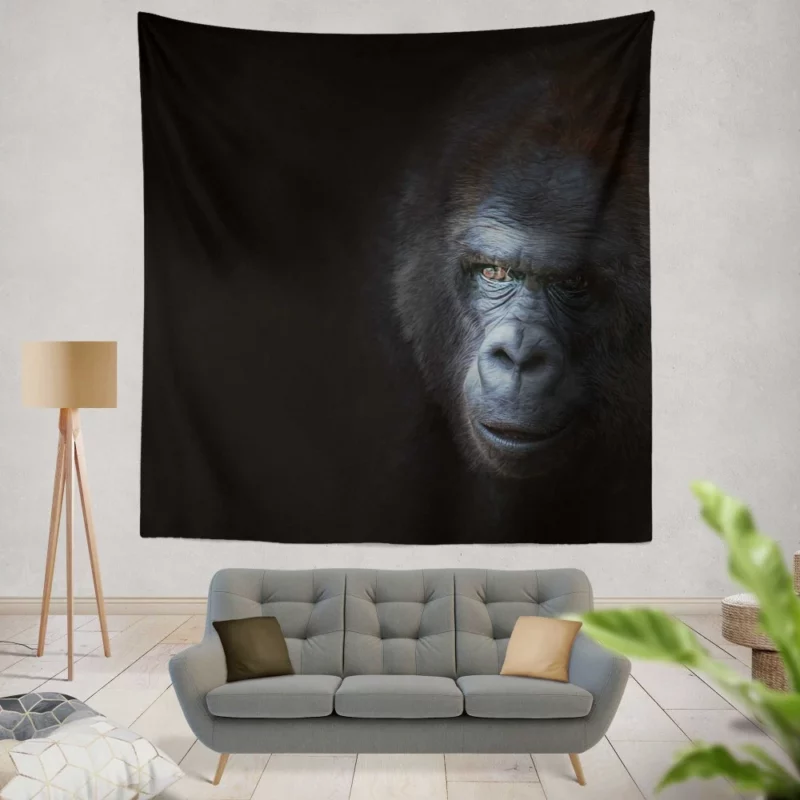 Noble Gorilla Wisdom Wilderness Majesty Wall Hanging Tapestry