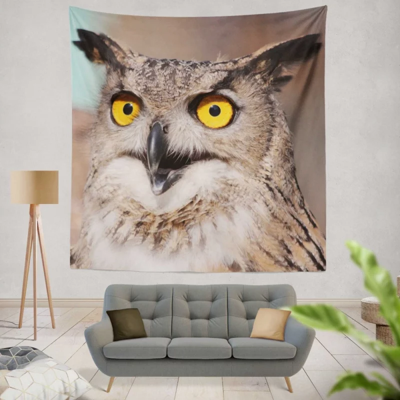 Owl Night Watch Wall Hanging Tapestry