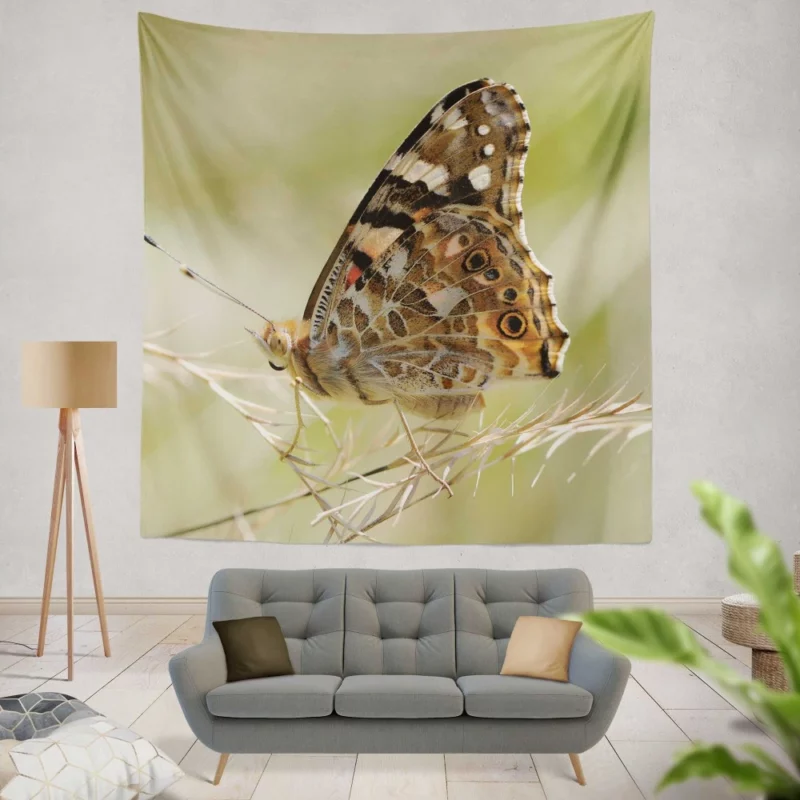 Painted Lady Butterfly Delicate Elegance Wall Hanging Tapestry