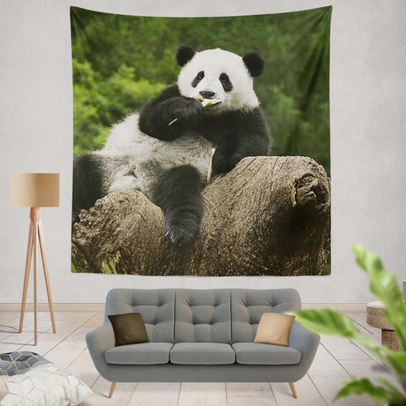 Panda Splendor Nature Gem Wall Hanging Tapestry