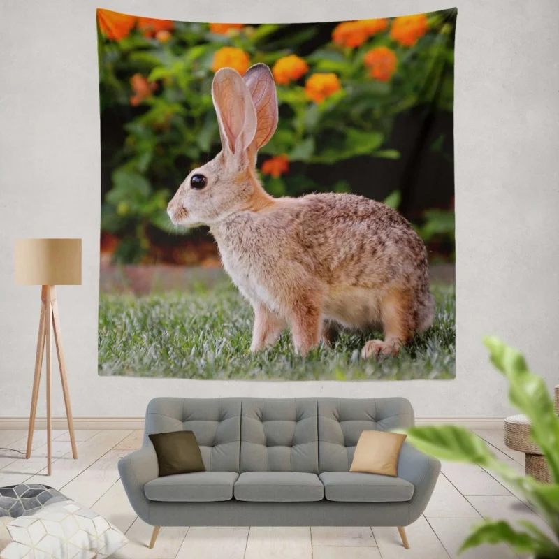 Playful Innocence Rabbit Whisker Charm Wall Hanging Tapestry