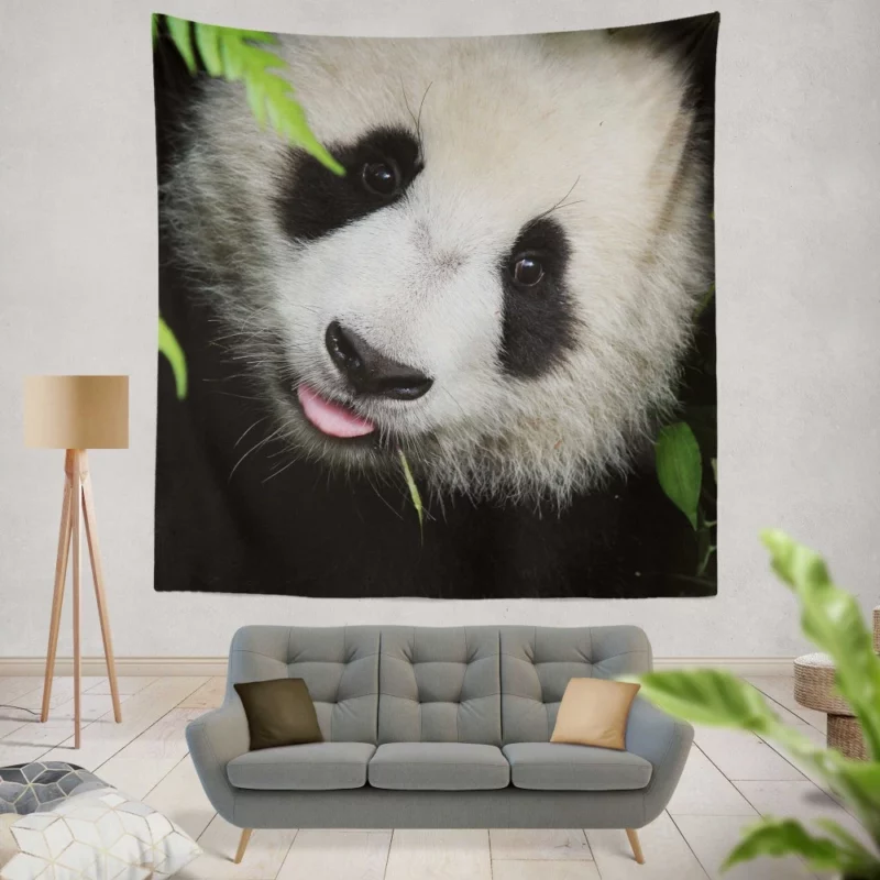 Playful Panda Nature Delight Wall Hanging Tapestry