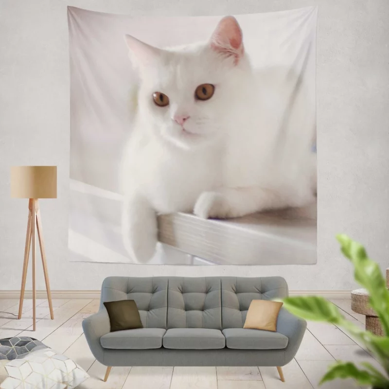 Playful Prowess Curious Cat Whiskers Wall Hanging Tapestry