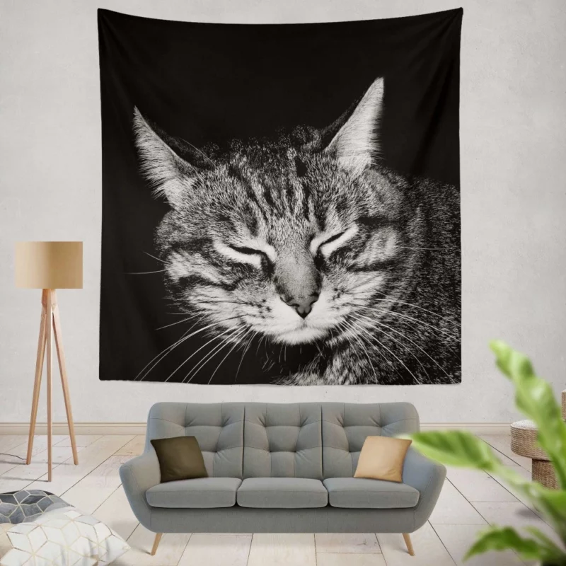 Playful Tabby Feline Joy Unveiled Wall Hanging Tapestry