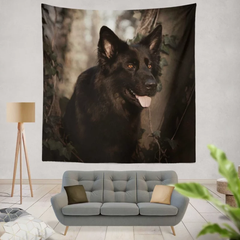 Powerful Aura German Shepherd Wall Hanging Tapestry