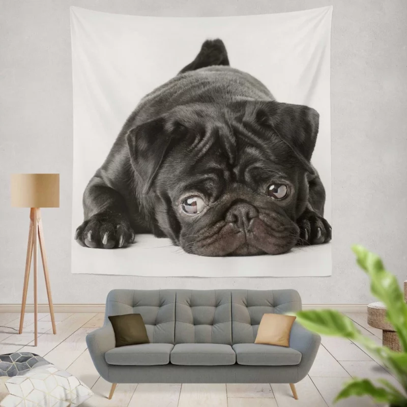 Pug Innocent Eyes Wall Hanging Tapestry