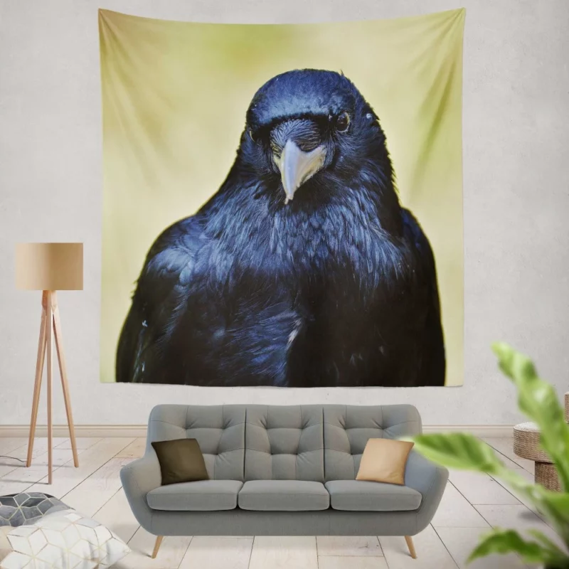 Raven Dark Charm Enigmatic Bird Wall Hanging Tapestry