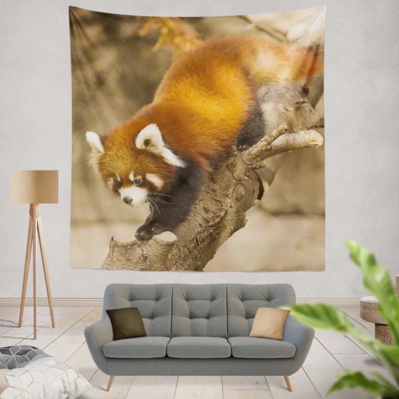 Red Panda Chicago Adventure Wall Hanging Tapestry