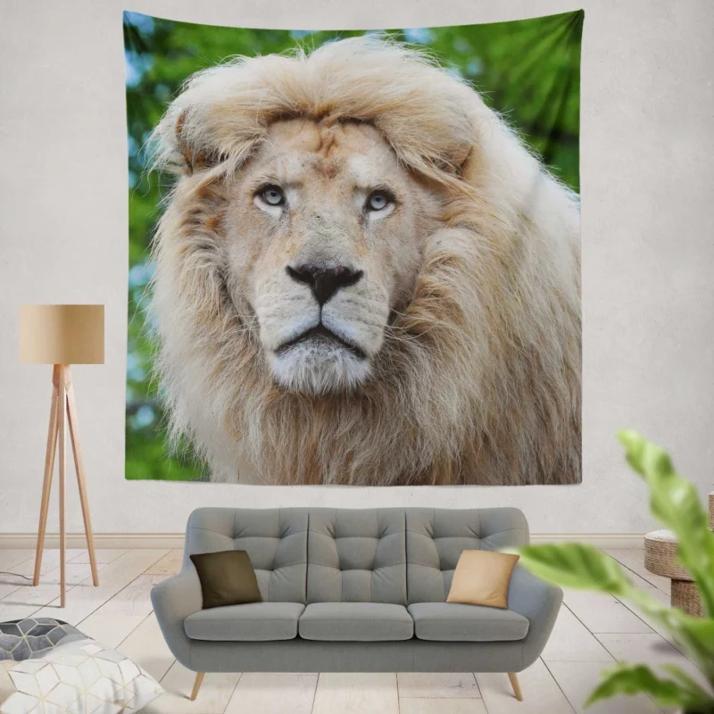 Regal Stance Lion Wall Hanging Tapestry