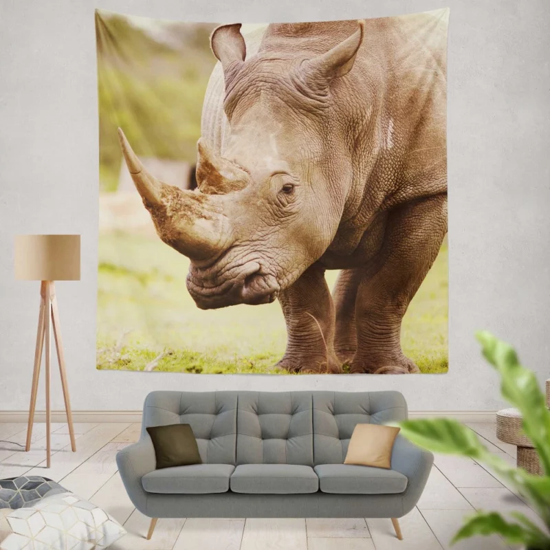 Rhino Depth of Field Majesty Wall Hanging Tapestry