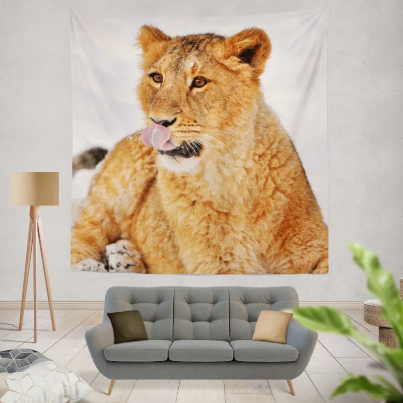 Roaring Lion Majesty King of Wilderness Wall Hanging Tapestry